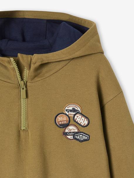 Hoodie with Animation Badges for Boys olive 