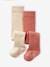 Pack of 2 Pairs of Rib Knit Tights for Baby Girls ecru+marl grey 