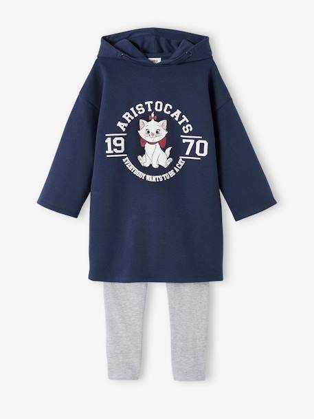Sweatshirt-Type Dress + Leggings Outfit, Aristocats Marie by Disney®, for Girls navy blue 