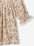 Floral Cotton Gauze Dress for Girls printed beige 