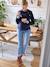 Fleece Sweatshirt, Maternity & Nursing Special navy blue 