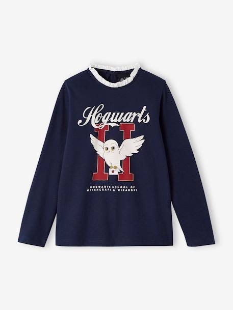 Harry Potter® Long Sleeve Top with Voile Collar for Girls navy blue 