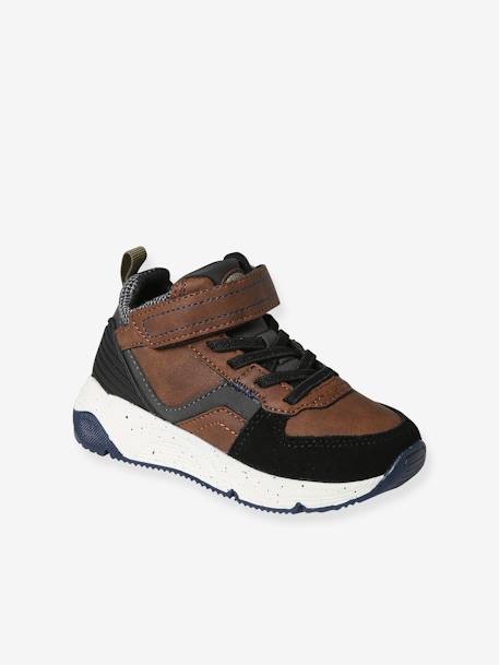 Laces & Hook&Loop Trainers for Children, Designed for Autonomy brown 
