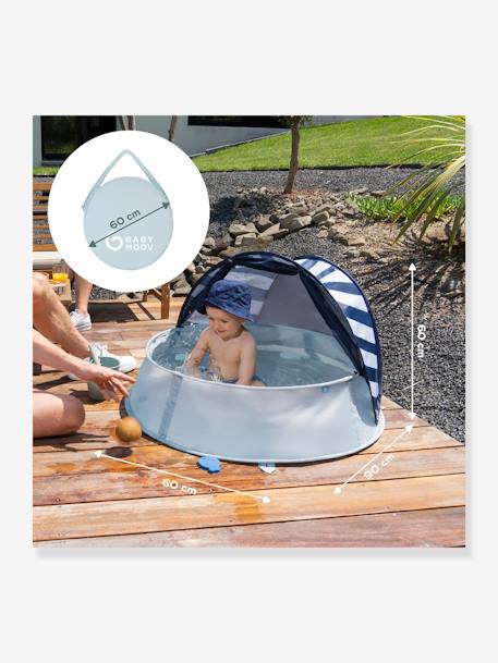 Aquani UV-Protection50+ Pop-Up Tent, by BABYMOOV BLUE MEDIUM SOLID WITH DESIGN 