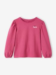 Girls-Tops-T-Shirts-Fancy Textured Top with Long Puffy Sleeves for Girls