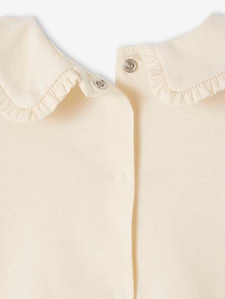 Long Sleeve Top with Peter Pan Collar, for Babies aqua green+Beige+pale pink 