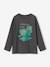 Digital Dino Top with Pixel Effect in Relief for Boys marl grey 
