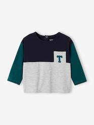 Baby-T-shirts & Roll Neck T-Shirts-Long Sleeve Colourblock Top for Babies