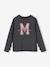 Long Sleeve Sports Top in Techno Fabric for Girls marl grey 