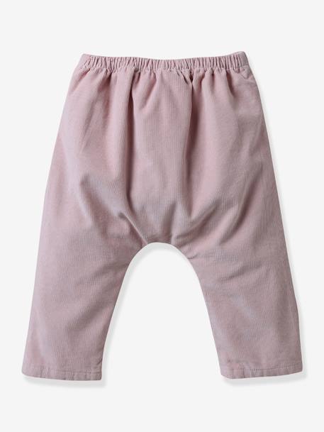 Corduroy Harem-Style Trousers for Babies, by CYRILLUS old rose 