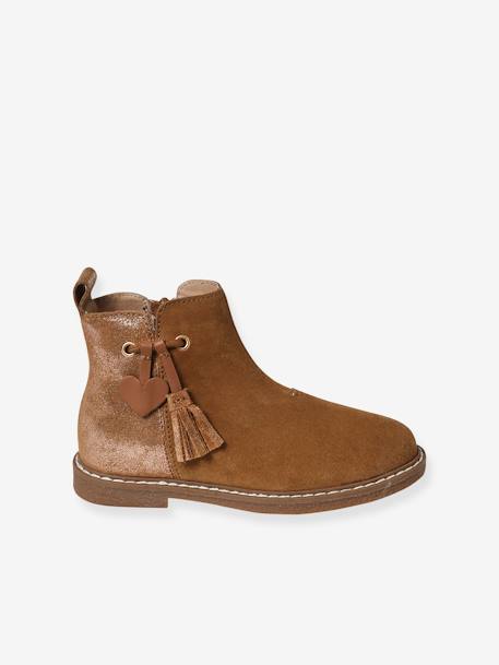 Leather Boots for Girls, Designed for Autonomy camel 