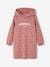 Fleece Dress with Hood & Fancy Details for Girls old rose 