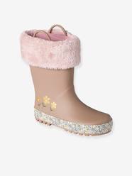 Natural Rubber Wellies with Fur Lining, for Children