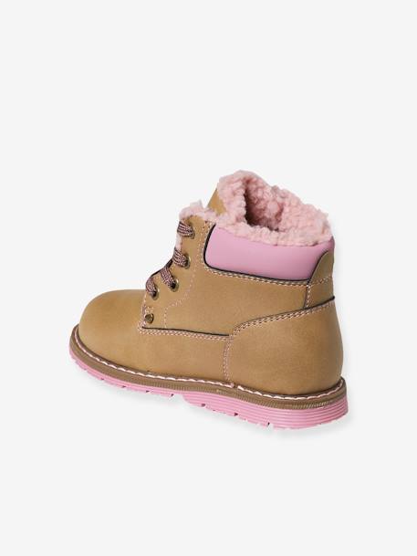 Boots with Laces & Furry Lining, for Girls, Designed for Autonomy camel 