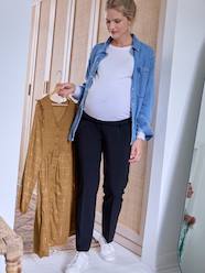 Maternity-Trousers-Cigarette Trousers with Seamless Belly Wrap for Maternity