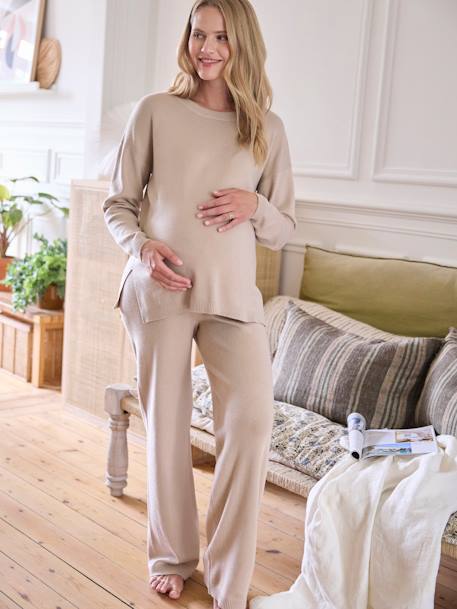 Loungewear Pyjamas, Maternity & Nursing Special - sand beige