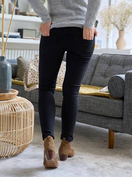 Skinny maternity jeans black+brut denim+stone 