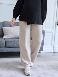 Wide-Leg Trousers with Belly Band for Maternity
