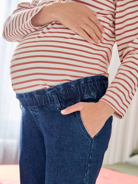 Paperbag Jeans with Seamless Band, for Maternity stone 