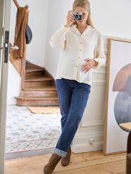 Maternity-Trousers-Seamless Straight Leg Jeans for Maternity