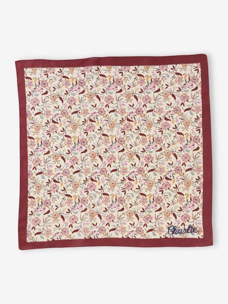 Floral Scarf for Girls mauve 