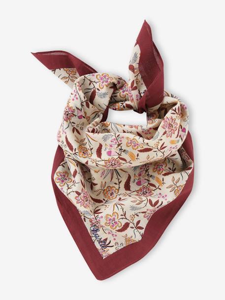 Floral Scarf for Girls mauve 