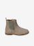Leather Boots with Zip & Elastic for Children grey 