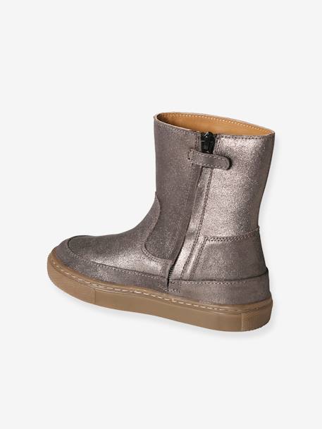 Leather Boots for Girls, Designed for Autonomy bronze 