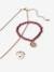 Daisy Necklace + Bracelet + Ring Set mauve 