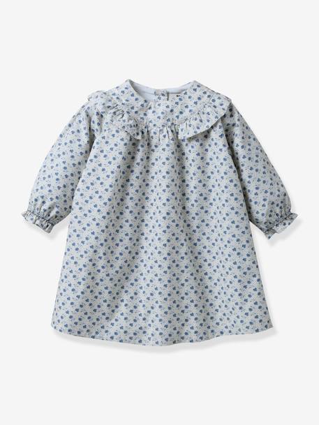 Floral Print Dress for Babies, by CYRILLUS printed white 