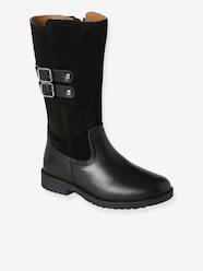 Leather Riding Boots with Zip, for Girls
