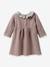 Knitted Dress with Collar in Liberty® Fabric, by CYRILLUS for Babies rose 
