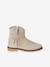 Zipped Leather Boots for Girls camel 