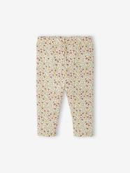 Baby-Trousers & Jeans-Printed Rib Knit Leggings for Babies