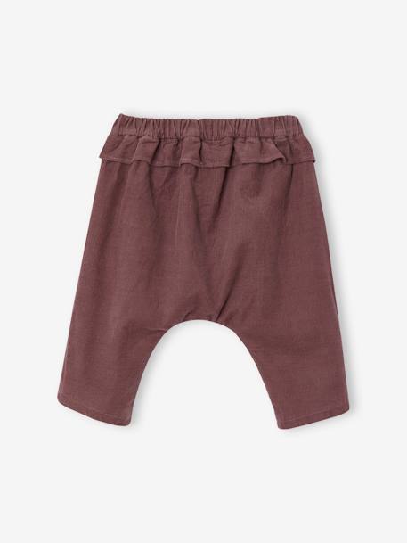 Corduroy Trousers for Babies aubergine 