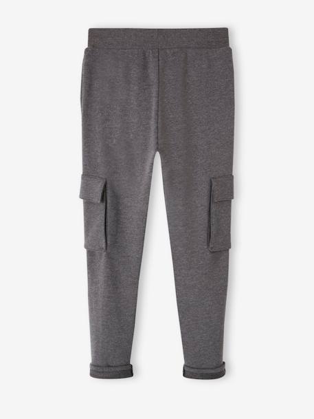 Joggers with Cargo-Type Pockets, for Boys marl grey+sage green 