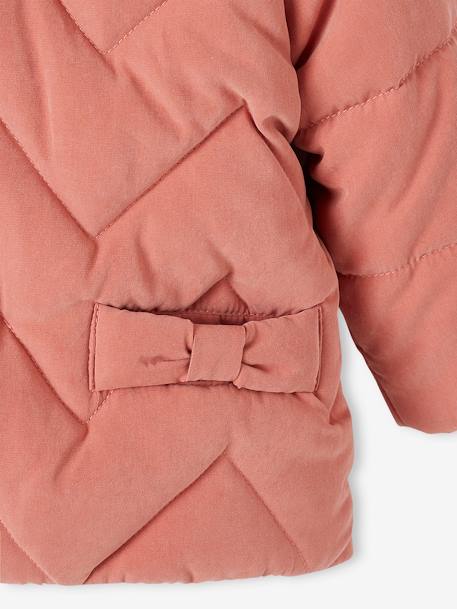 3-in-1 Quilted Coat for Babies rose+slate blue 