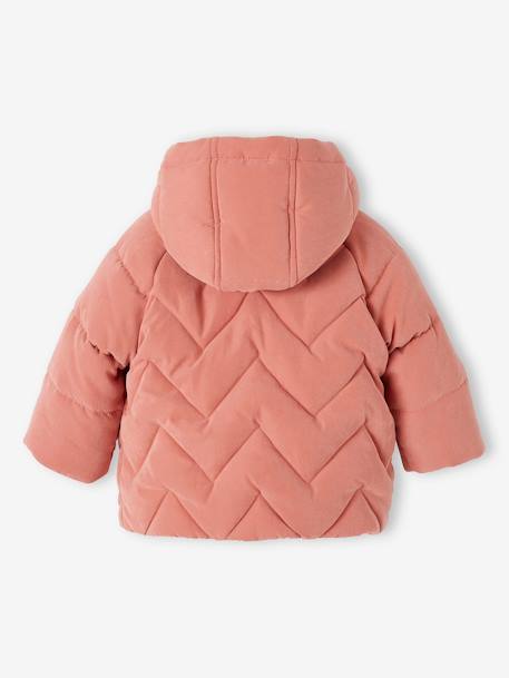 3-in-1 Quilted Coat for Babies rose+slate blue 