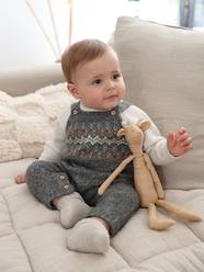 Dungarees in Jacquard Knit for Babies