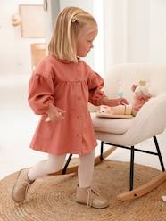 Twill Dress with Peter Pan Collar for Babies