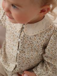 Printed Blouse with Embroidered Collar for Babies
