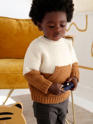 Baby-Jumpers, Cardigans & Sweaters-Jumpers-Colourblock Jumper for Babies