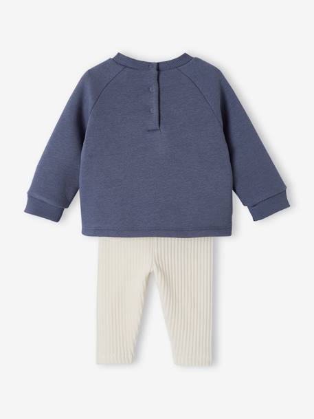 Disney® Fleece Sweatshirt + Velour Trousers Combo for Baby Girls slate blue 