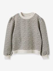 Sweatshirt with Rosemary Print in Organic Cotton for Girls, by CYRILLUS