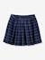 Pleated Skirt by CYRILLUS chequered navy blue 