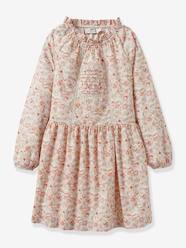 Girls-Printed Dress for Girls, Mireille by CYRILLUS