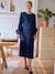 Long Dress with Draped Effect, for Maternity navy blue 