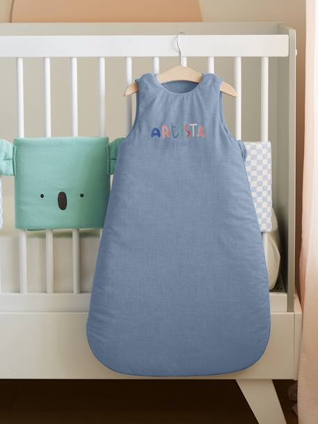 Sleeveless Baby Sleeping Bag, Artist chambray blue 