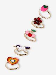 Girls-Accessories-Pack of 5 Rings for Girls