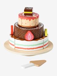 Toys-Role Play Toys-Kitchen Toys-3-Tier Fruit Cake in Certified Wood